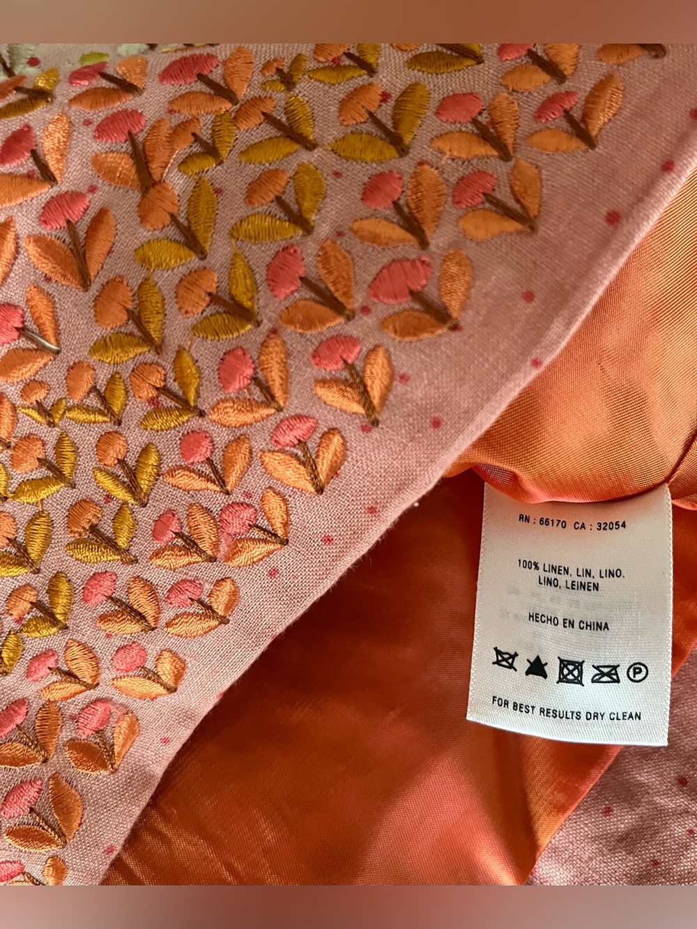 Anthropologie HD in Paris Embroidered Floral Sunset Ombré Mini Skirt size 6 - Picture 4 of 6